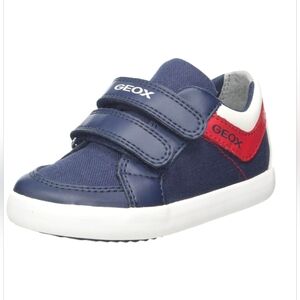 Geox Kids Navy Sneaker with Red Detail